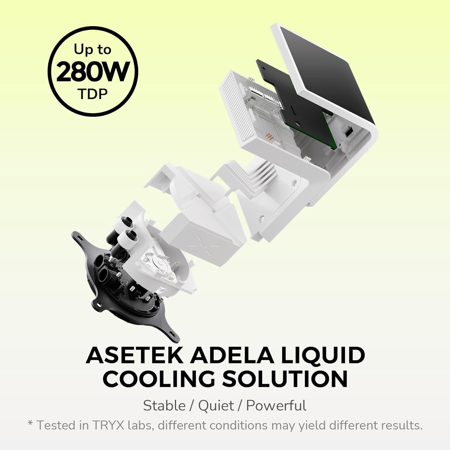 TRYX Panorama SE 360 ARGB 360mm AIO Rotatable 6.67'' AMOLED Curved Screen 3D Anamorphic Effect Customizable AIO Cooler 360mm Asetek Adela Pump 280w TDP ARGB Fan Intel LGA 1851/1700 AMD AM5/AM4 -WHITE - - مبرد مائي مع شاشه أبيض