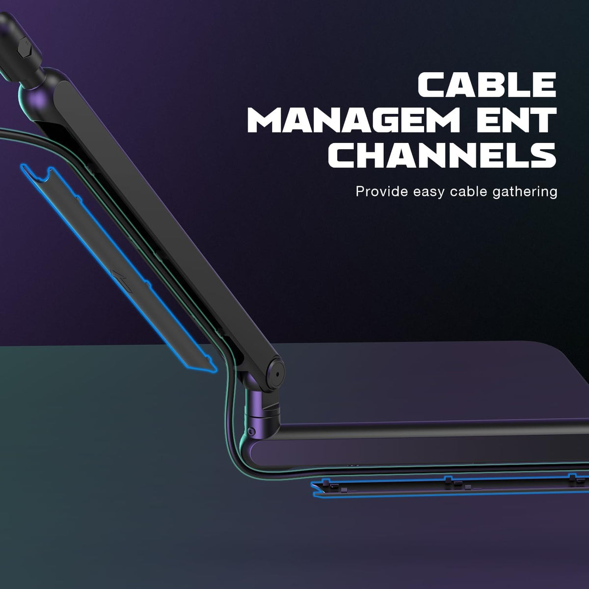 FIFINE BM88 Low Profile Microphone Boom Arm – Heavy-Duty All-Metal Desk Stand, Hidden Cable Management & 360° Rotation - ستاند مايك