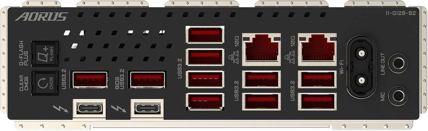 GIGABYTE Z890 AORUS Master AI TOP Intel Core Ultra LGA 1851 Motherboard, E-ATX, DDR5, 4X M.2, PCIe 5.0, Thunderbolt 4, WIFI7, 10GbE LAN, EZ-Latch - اللوحة الأم