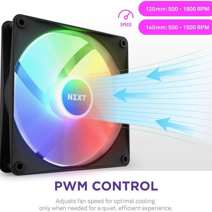 NZXT F140 Core RGB Series Twin Fan Black - مراوح آر جي بي أسود