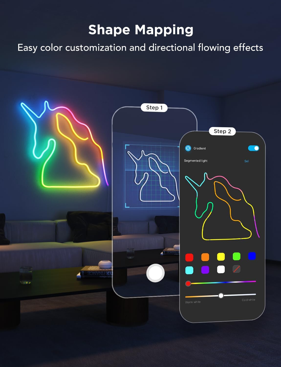 Govee Neon Rope Light 2 (5m / 16.4ft, H61D5) – Ultra-Flexible RGBIC Smart Neon LED Strip with Matter Support - إضاءة نيون