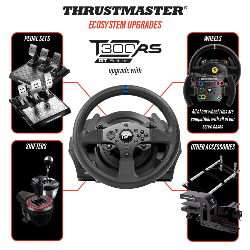 Thrustmaster T300RS GT Edition Racing Wheel Force Feedback compatible with PS5, PS5 Pro, PS4 & PC - عجلة قيادة