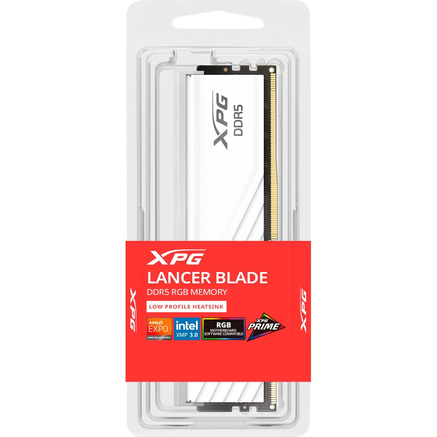 XPG ADATA DDR5 16GB 6000 MHZ Lancer Blade RGB White - رام بيضاء