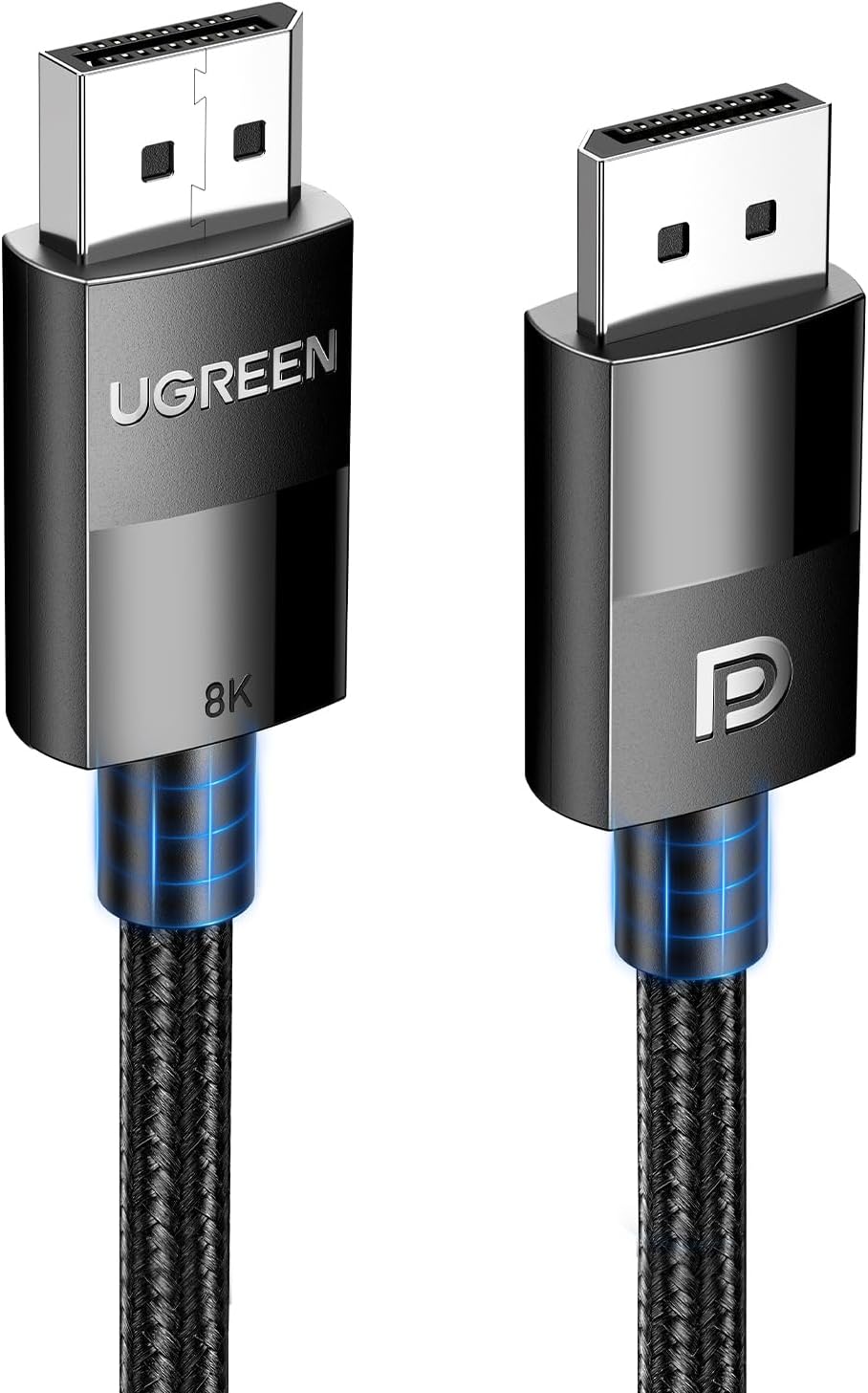 UGREEN DisplayPort 1.4 Cable 8K@60Hz 4K@144Hz, 6.6 FT (2M) DP to DP High Speed HDR HBR3 DSC Monitor Graphics Card PC Laptop - 2M كيبل