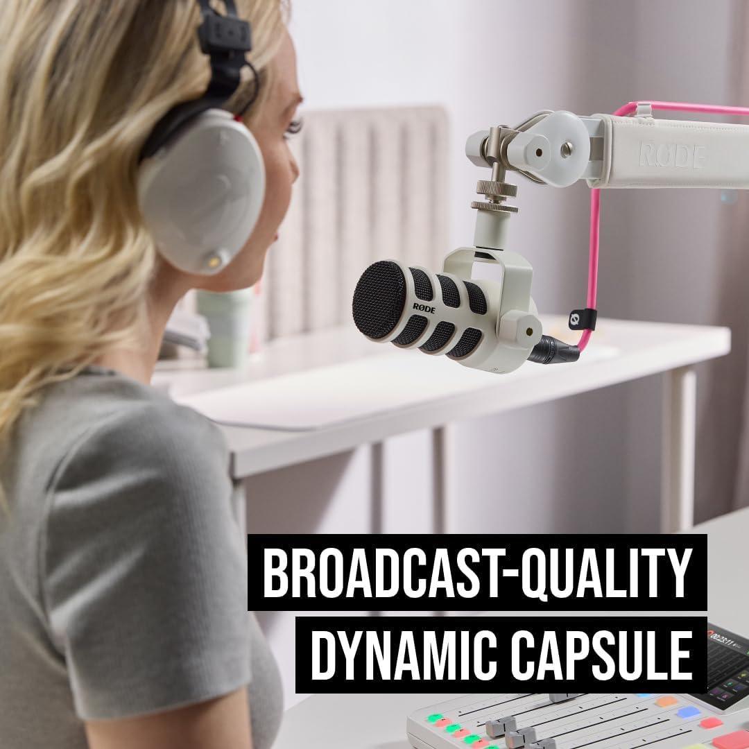 Mic Rode For Pc Rode PodMic USB & XLR Dynamic Podcasting Microphone - White - ميكروفون ...