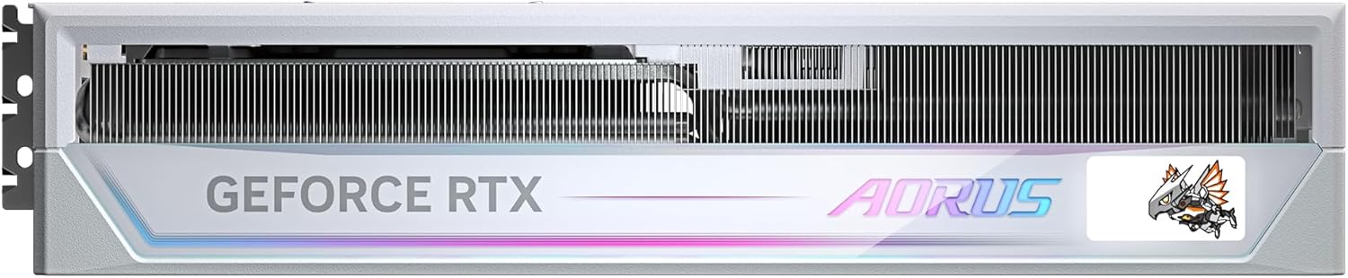 Gigabyte AORUS GeForce RTX 5090 STEALTH ICE Graphics Card, 32GB GDDR7 512-Bit Memory, 2655 MHz Core Clock, 21760 CUDA Cores, 28 Gbps Memory Clock, PCI-Express 5.0, White - كرت شاشة