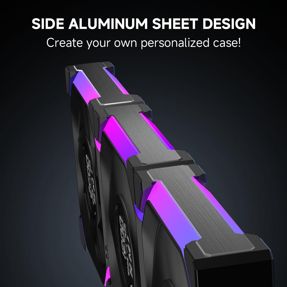 Jungle Leapard Galaxy Series V2 Dgt 3Pack Fans (Forward / Reverse), 120mm ARGB and PWM Case Fan Black - مروحة مع شاشه