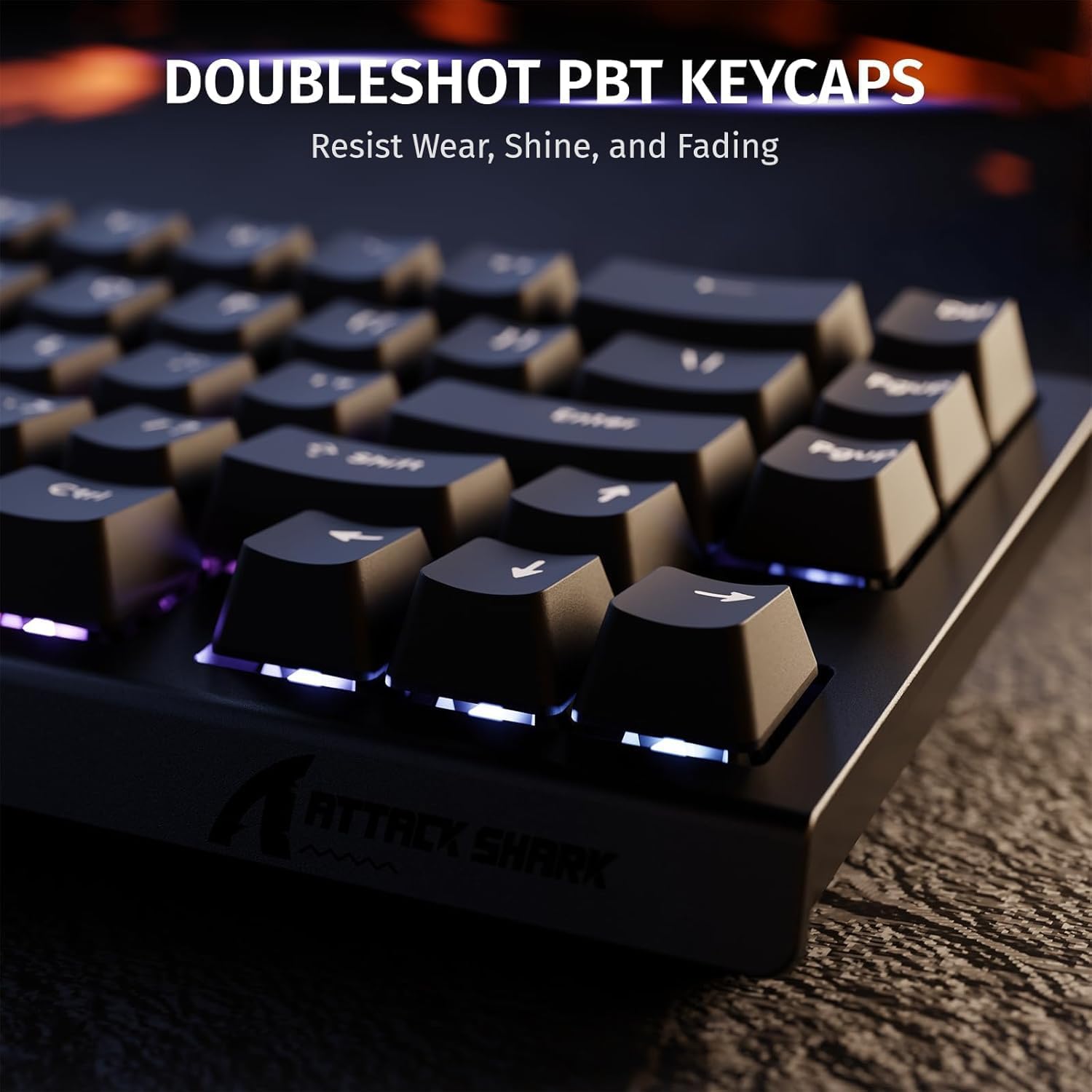 ATTACK SHARK X68 HE Rapid Trigger 60% Keyboard Magnetic Switch Black - كيبورد مغناطيسي