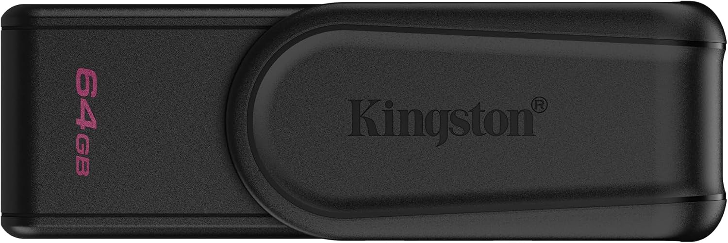 Kingston DataTraveler Exodia S USB Flash Drive - 64GB - USB 3.2 Gen 1 - USB Type A - Black/Black - DTXS/64GB - فلاش تخزين