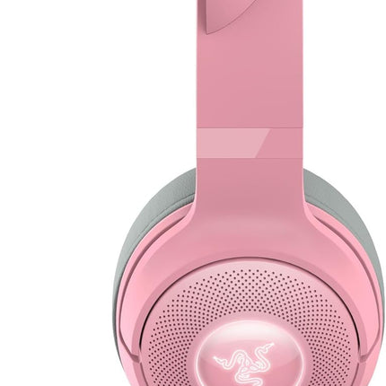 سماعة الرأس Razer Kraken Kitty V2 USB السلكية RGB: كروما كيتي آذان - كوارتز - سماعة رأس 