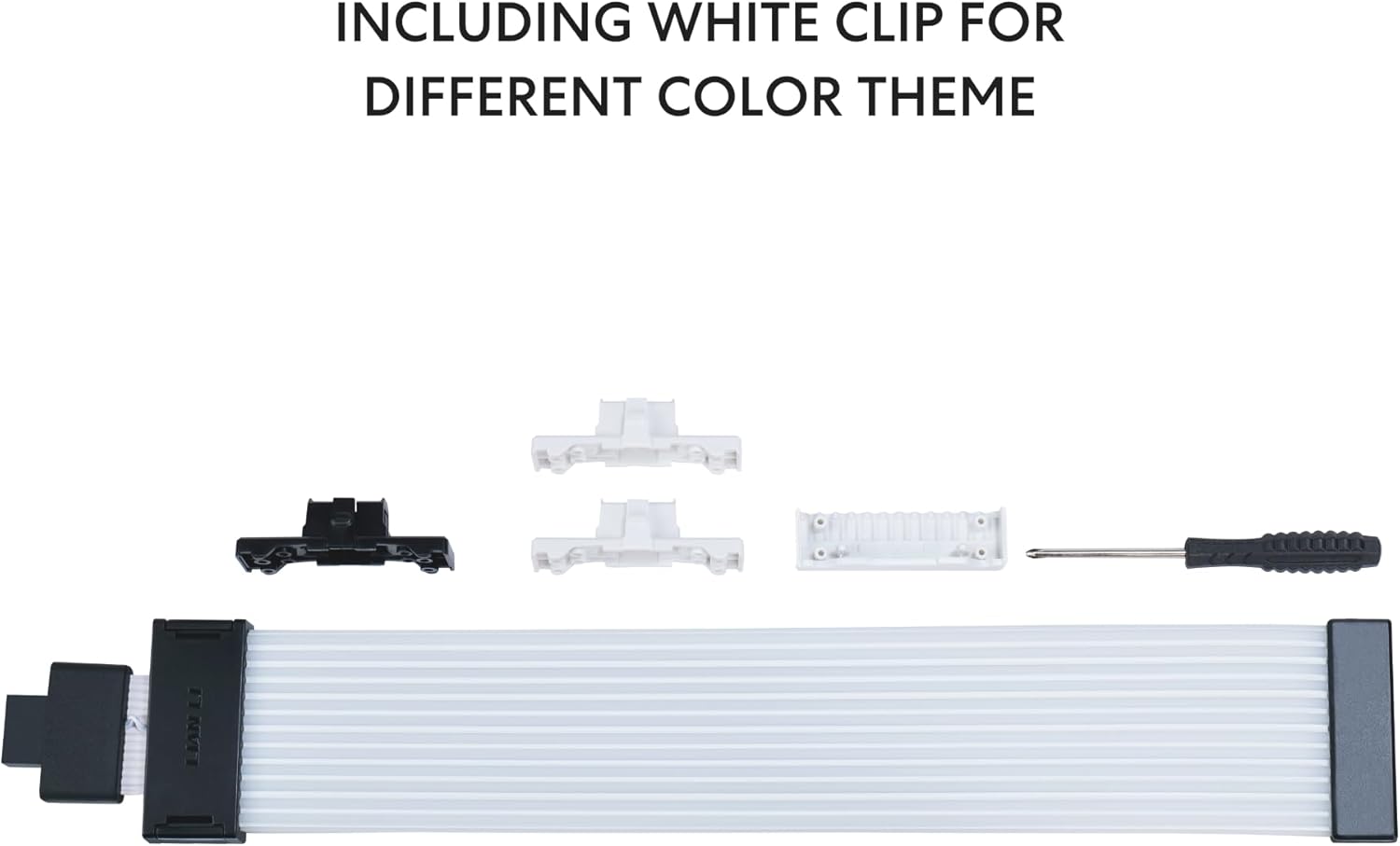 Lian Li Strimer Wireless 16 Pin - Addressable RGB Power Extension Cable with Wireless Control - 12 LED Strip - Wireless Controller - كيبل أر جي بي