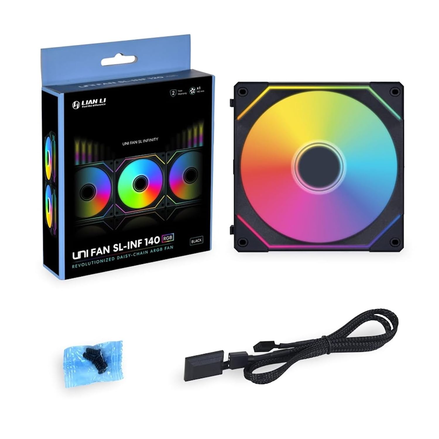 Lian Li UNI FAN SL Infinity Wireless 140mm – Black (1 Pack) - مروحة سوداء