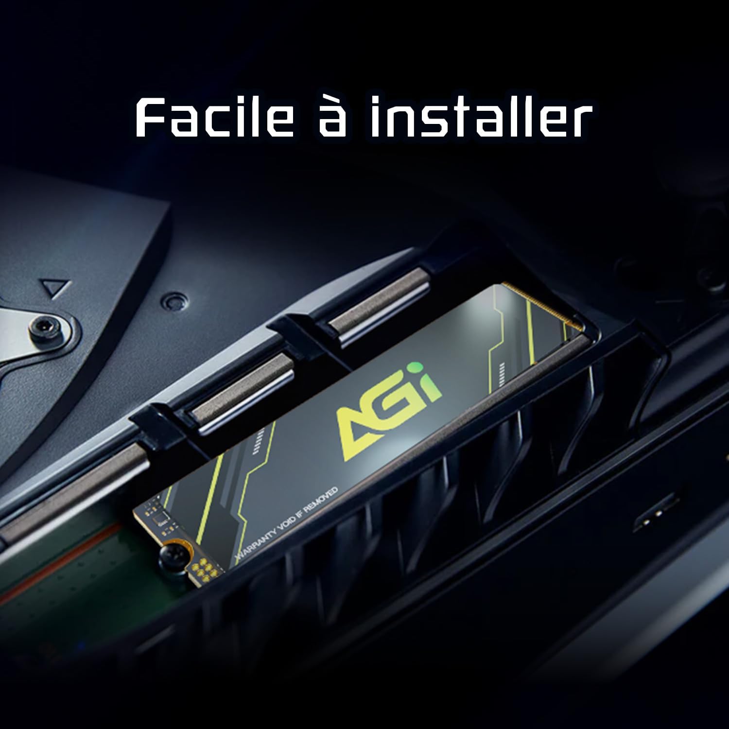 AGI 2TB AI818-43 PCIe NVMe M.2 Gen4x4 SLC Cache 3D NAND Flash Internal Solid State Drive SSD with Graphene Heat Sink (R/W Speed up to 5230/4780 MBs) - تخزين