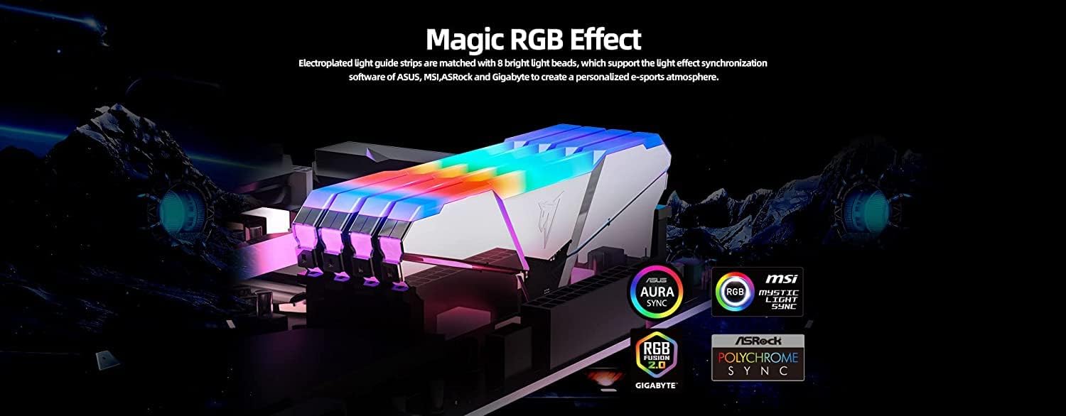 Netac Shadow Rgb 16Gb (2X8Gb) RAM DDR5 4800Mhz CL40 U-DIMM 288-Pin Silver - الذاكرة العشوائية