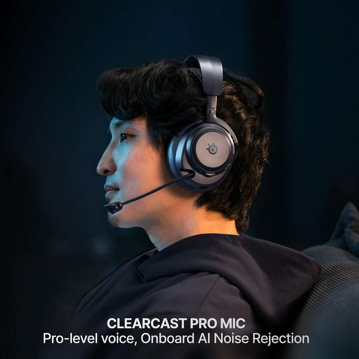 SteelSeries Arctis Nova Pro Omni Midnight Blue Multi-System Wireless Gaming Headset – Active Noise Cancellation, Hi-Res Audio, Hot-Swappable Batteries & GameHub OLED سماعة لا سلكية احترافية