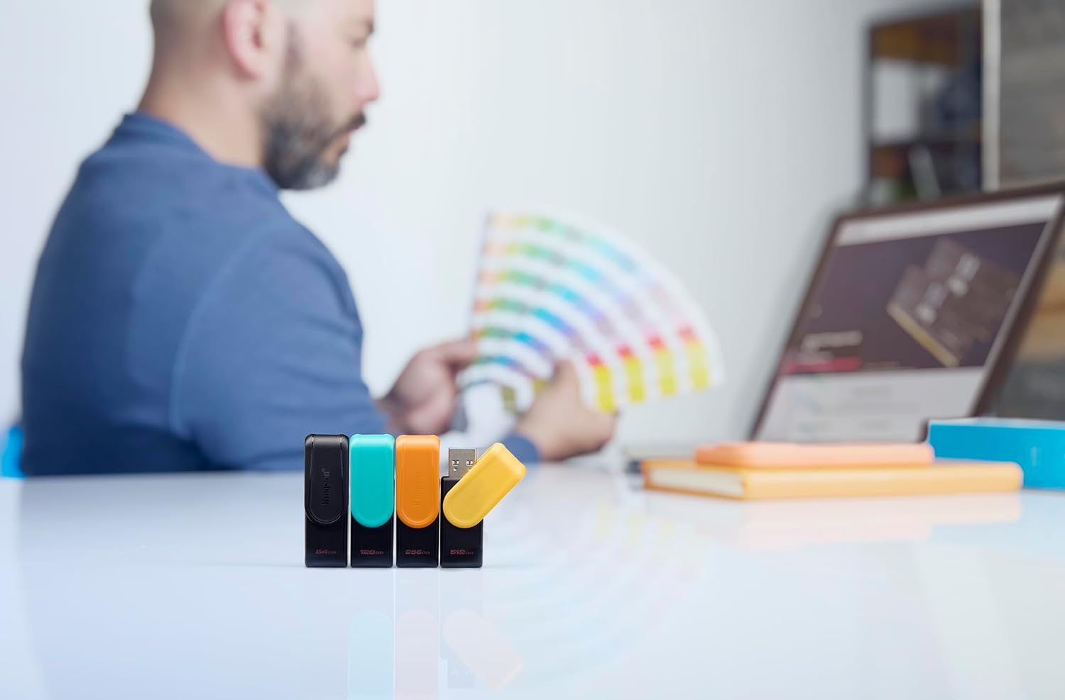 Kingston DataTraveler Exodia S USB Flash Drive - 64GB - USB 3.2 Gen 1 - USB Type A - Black/Black - DTXS/64GB - فلاش تخزين