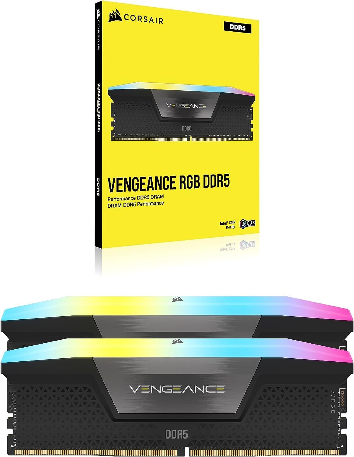 CORSAIR VENGEANCE RGB DDR5 RAM 32GB (2x16GB) 7200MHz CL34 Black - ذاكرة عشوائية