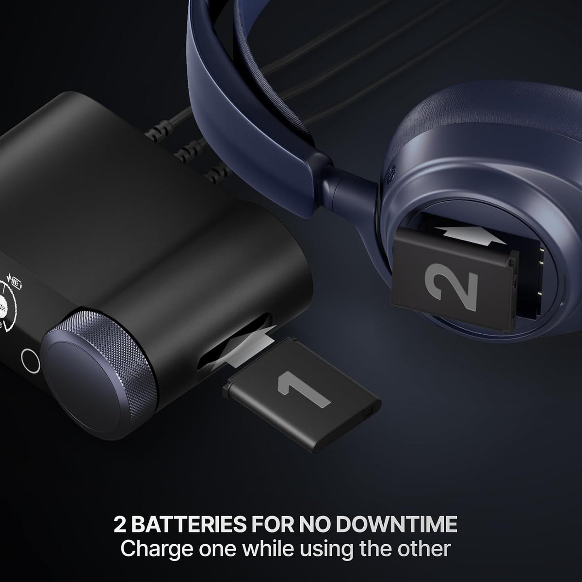 SteelSeries Arctis Nova Pro Omni Midnight Blue Multi-System Wireless Gaming Headset – Active Noise Cancellation, Hi-Res Audio, Hot-Swappable Batteries & GameHub OLED سماعة لا سلكية احترافية