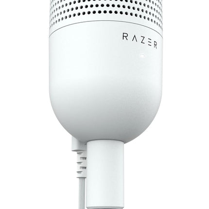 ميكروفون Razer Seiren V3 Mini USB: ميكروفون مكثف، نمط التقاط فائق القلب مع مستشعر اضغط لكتم الصوت - أبيض - ميكروفون 