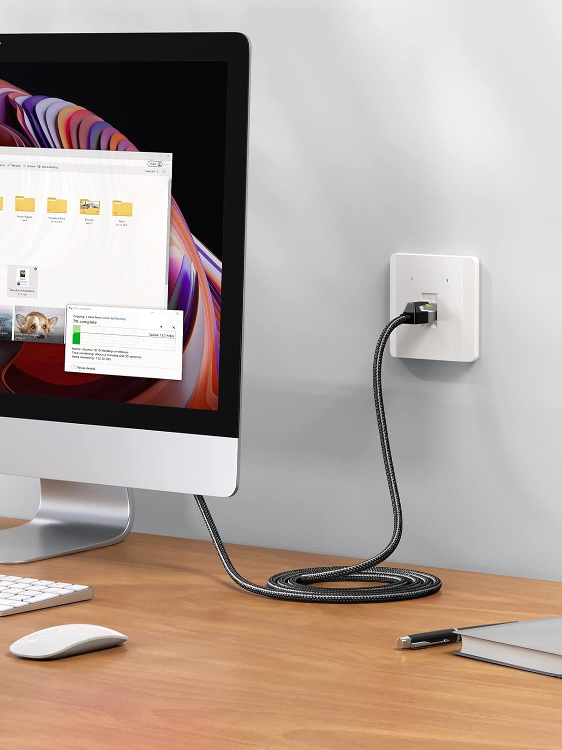 UGREEN Cat 7 Round Ethernet Cable 2M- كيبل انترنت