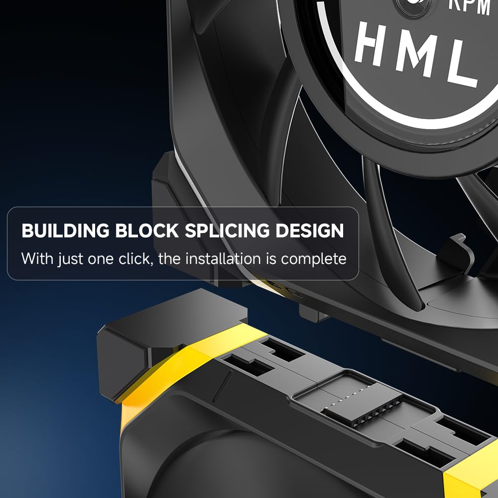 Jungle Leapard Galaxy Series V2 Dgt 3Pack Fans (Forward / Reverse), 120mm ARGB and PWM Case Fan Black - مروحة مع شاشه