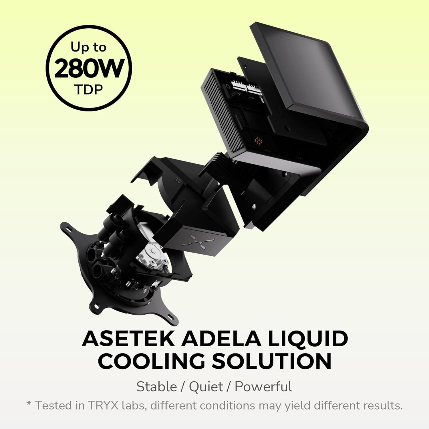 TRYX Panorama SE 360 ARGB 360mm AIO Rotatable 6.67'' AMOLED Curved Screen 3D Anamorphic Effect Customizable AIO Cooler 360mm Asetek Adela Pump 280w TDP ARGB Fan Intel LGA 1851/1700 AMD AM5/AM4 - مبرد مائي مع شاشه
