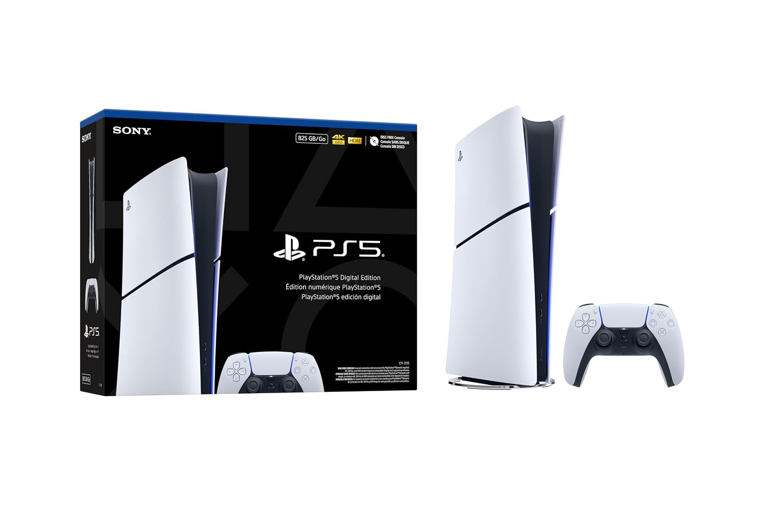 جهاز بلاي ستيشن 5 سليم سعة 1 تيرابايت إصدار رقمي (PS5) - جهاز ألعاب سونا 5 