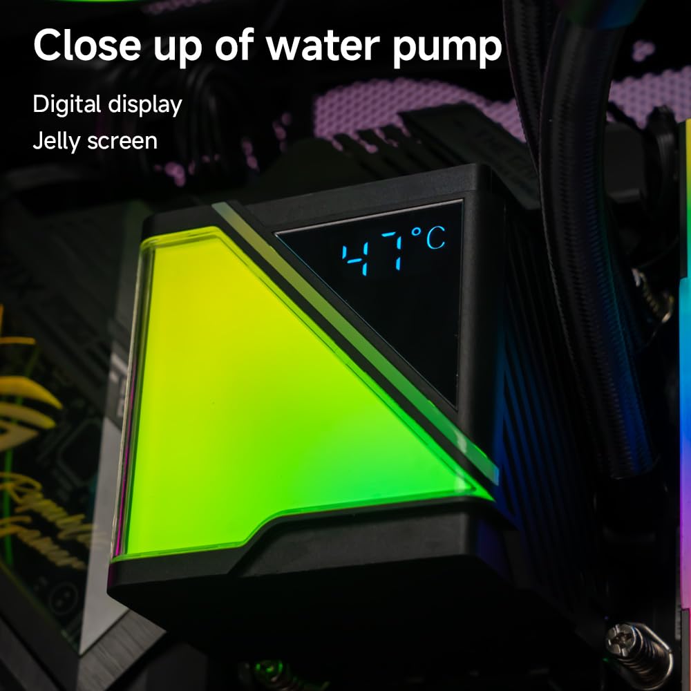 JUNGLE LEOPARD Stellar Realm-RS Dgt Aio CPU Water Cooled 360mm with Temperature Display Black - مبرد مائي