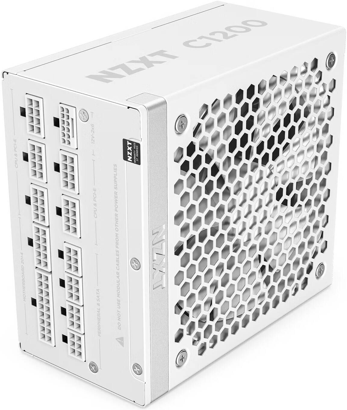 NZXT 3.1 ATX 1200W 80 Plus Gold Full Modular White PSU- مزود طاقة أبيض ممتاز