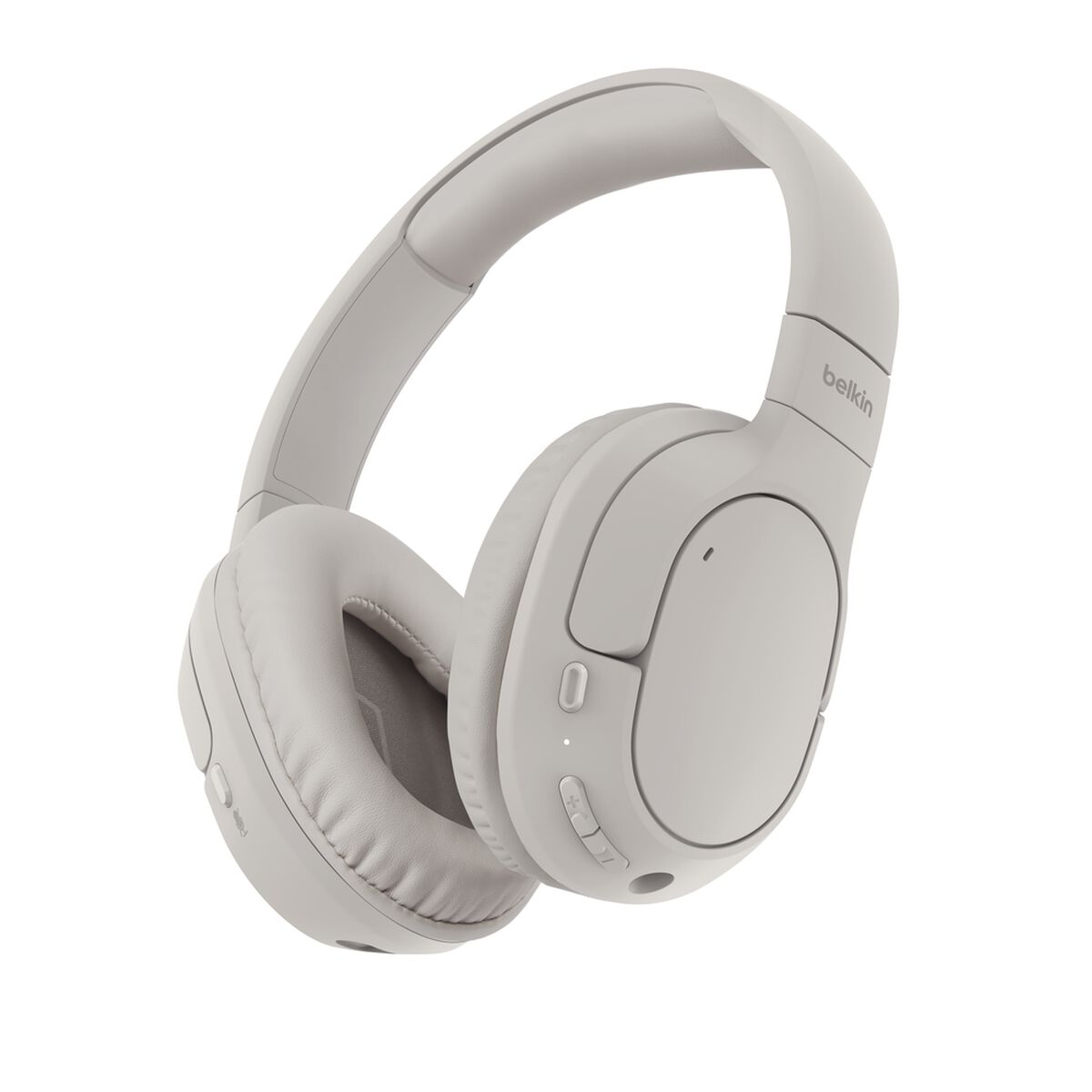 Belkin SoundForm Surround Wireless Over-Ear Headphones, 60H Battery, Multipoint, Sand