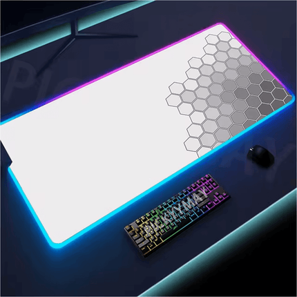 Geometry Large RGB Gamer Mousepad 40x90cm Mouse Mat Gaming Mousepads LED Keyboard Mats Luminous Desk Pads Mouse Pad For PC