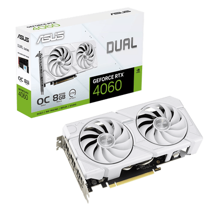 ASUS Dual GeForce RTX 4060 EVO White OC Edition 8GB GDDR6 - كرت شاشة أبيض 