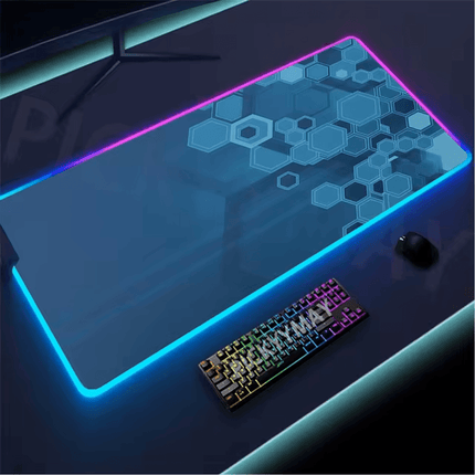 Geometry Large RGB Gamer Mousepad 40x90cm Mouse Mat Gaming Mousepads LED Keyboard Mats Luminous Desk Pads Mouse Pad For PC