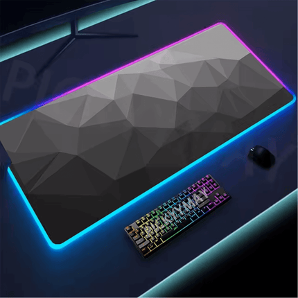 Geometry Large RGB Gamer Mousepad 40x90cm Mouse Mat Gaming Mousepads LED Keyboard Mats Luminous Desk Pads Mouse Pad For PC