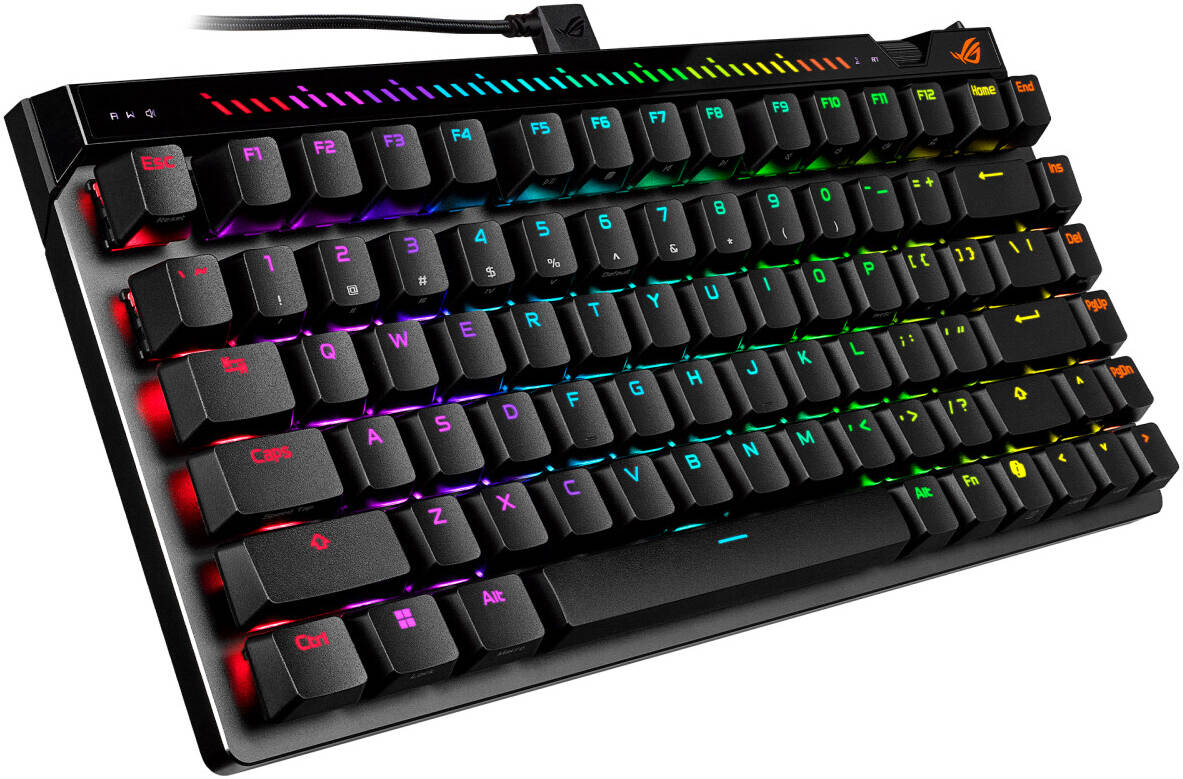 ROG Falchion Ace 75 HE Gaming Keyboard, Magnetic Switch, Hot-Swappable, English-Arabic Layout Black - كيبورد اسوس مغناطيسي