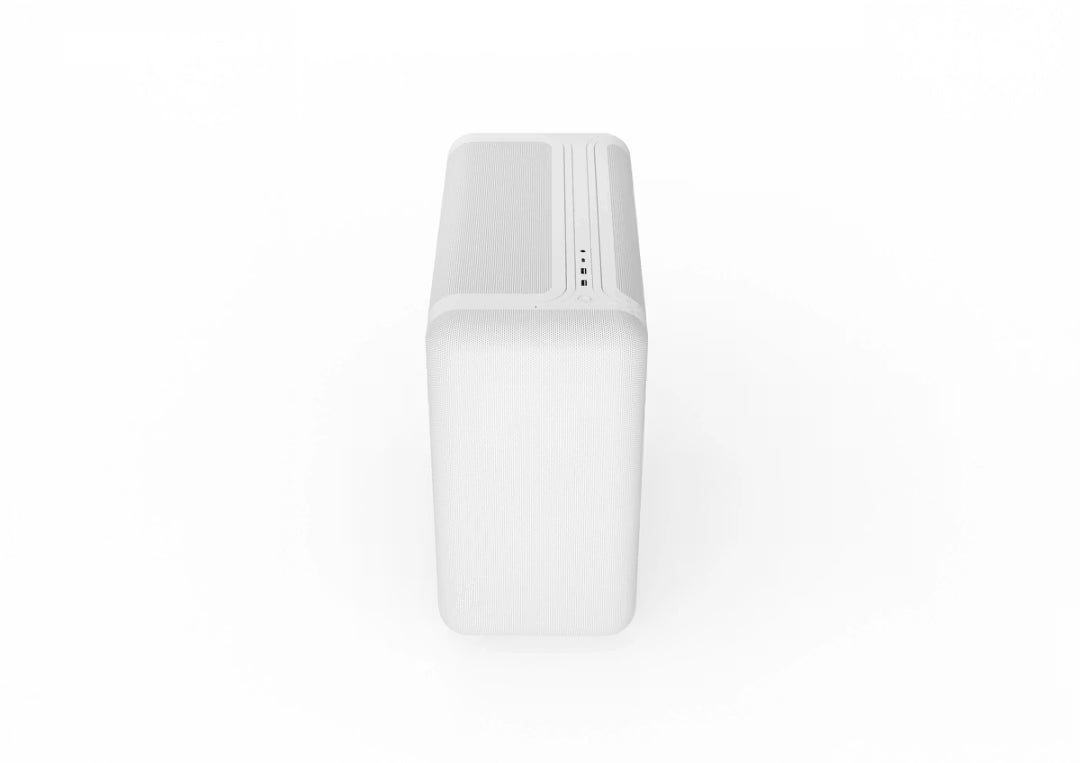 HYTE X50 Air ATX Mid-Tower High-Airflow PC Gaming Case Snow White, Full-Coverage Micro-Mesh Design - كيس أبيض