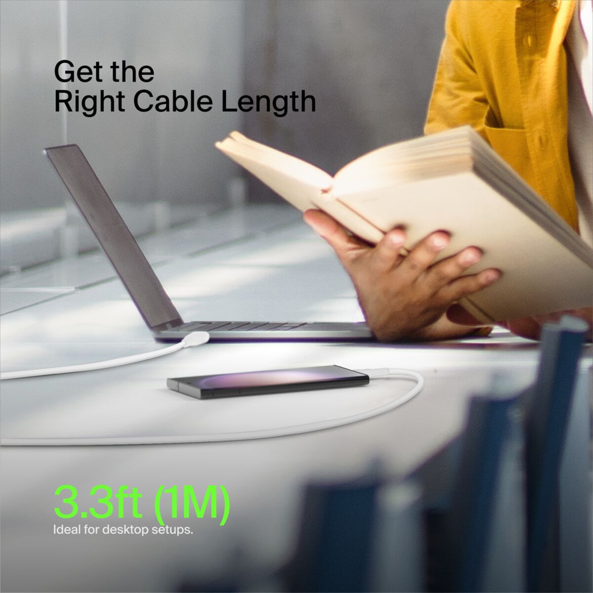 Belkin BoostCharge USB-C to USB-A Charging & Sync Cable 1m, 15W, USB-IF Certified, White