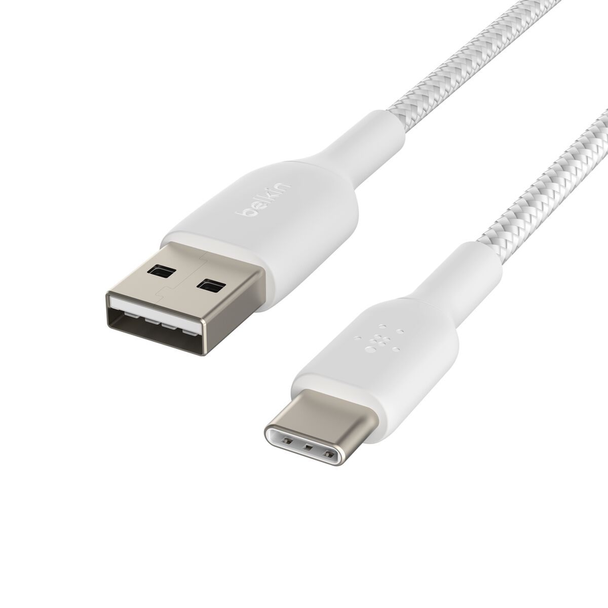 Belkin BoostCharge Braided USB-C to USB-A Charging & Sync Cable 2m, 15W, USB-IF, White