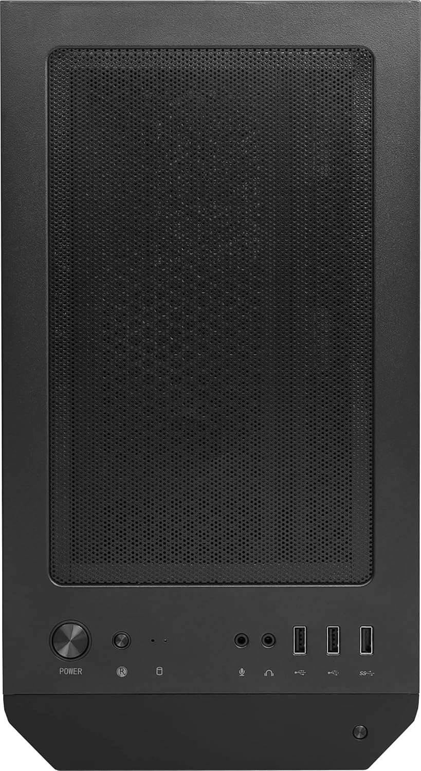 MSI MAG Forge M100R Micro Tower PC Case | Up to mATX | 4 X 120mm ARGB Fans Pre-Installed | Tempered Glass Side Panel | Magnetic Dust Filter - Black- كيس