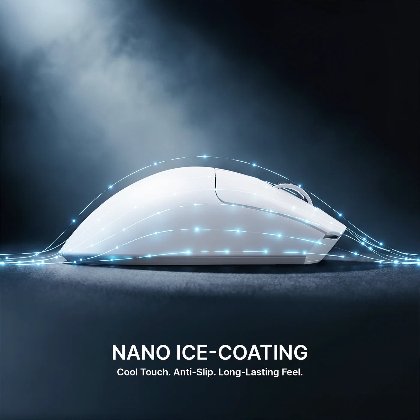 Attack Shark V8 Wireless Gaming Mouse 8000Hz PAW3950MAX Sensor Nordic 54L15, WHITE - ماوس قيمنق وايرليس