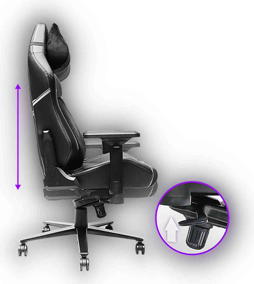AXGON AX2CU2 Ultimate Gaming Chair, 4D Armrests, 180° Recline, Black & Silver - كرسي قيمنق فضي