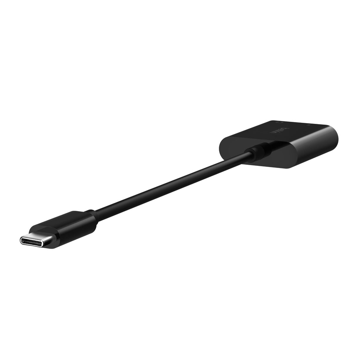 Belkin RockStar 3.5mm Audio + USB-C Charge Adapter, 60W PD Fast Charging, Black
