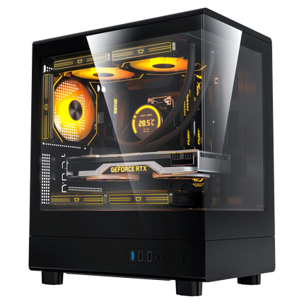 Darkflash DB330M M-ATX Case - 4 ARGB Fans - Black - كيس