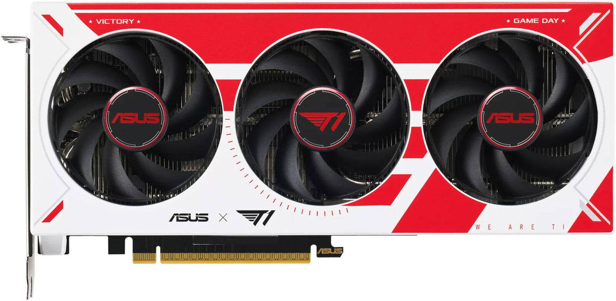 ASUS T1 GeForce RTX 5060 Ti 8GB GDDR7 OC Edition GAMING Graphics Card – Esports T1 Branding, Triple Axial-tech Fans & PCIe 5.0 - كرت شاشة