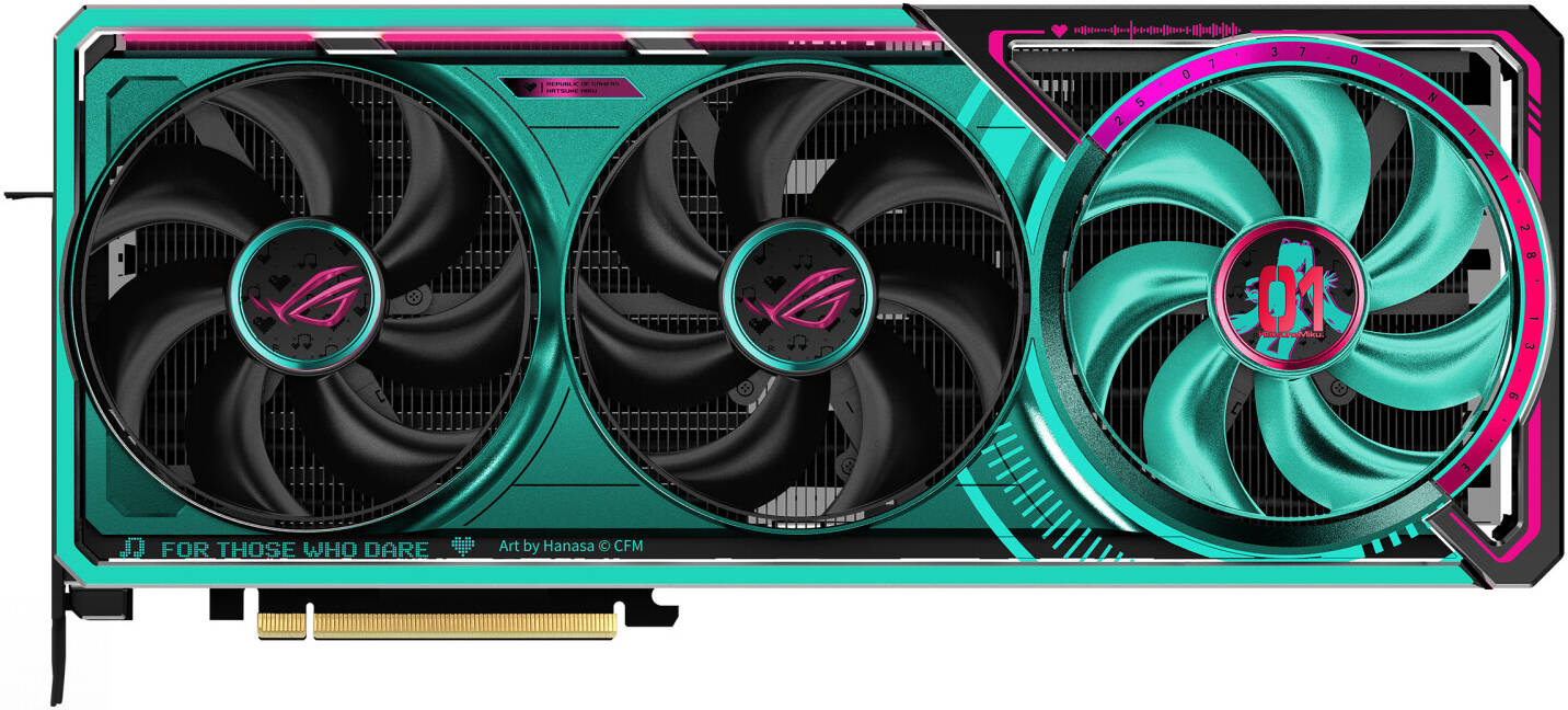 ASUS ROG Astral GeForce RTX 5080 OC Hatsune Miku Edition Graphics Card, 16GB GDDR7 - كرت شاشة نسخه ميكو