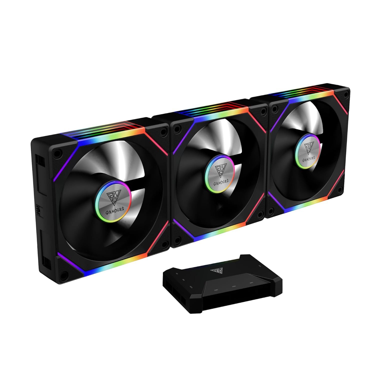 GAMDIAS AEOLUS P2-1203U Cooling Fans (Standard & Reverse Blades) - With Controller - مراوح تبريد GAMDIAS AEOLUS P2-1203U Cooling Fans (Standard & Reverse Blades) - With Controller - مراوح تبريد