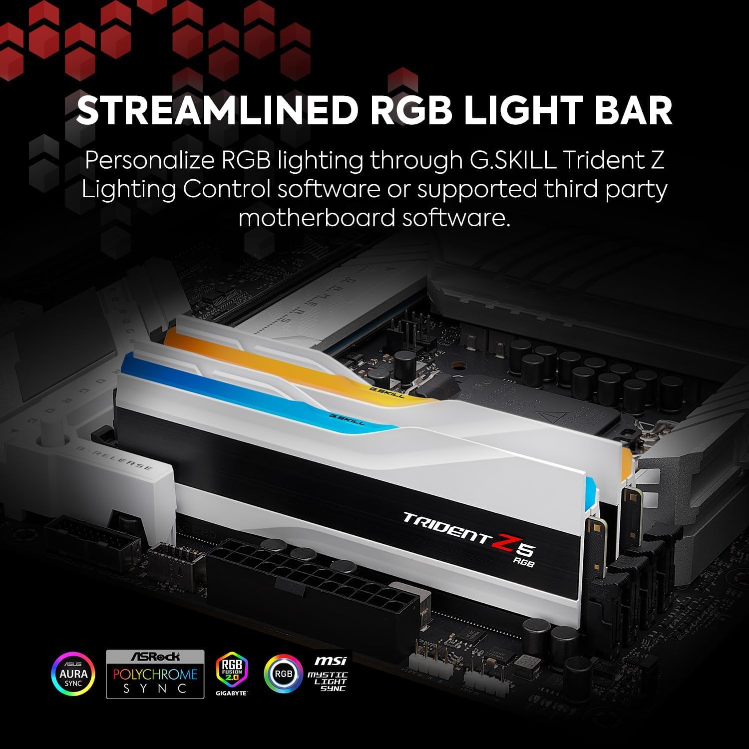 G.SKILL Trident Z5 RGB Series 32GB (2 x 16GB) PC RAM DDR5 6000 MT/s, CL30 Desktop Memory Model F5 - رام