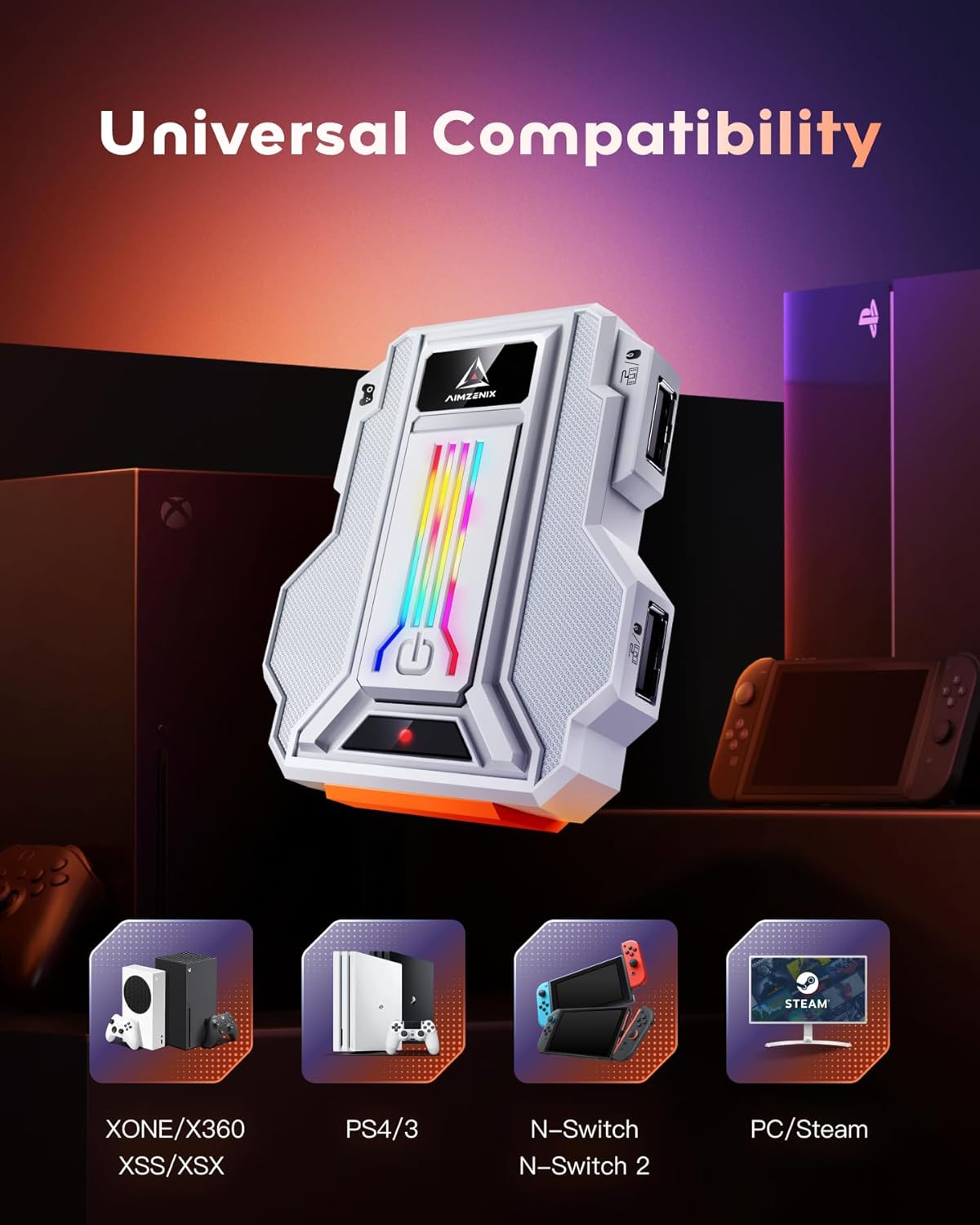 AIMZENIX Striker PRO Keyboard and Mouse Adapter for multiplatform - قطعة الايم
