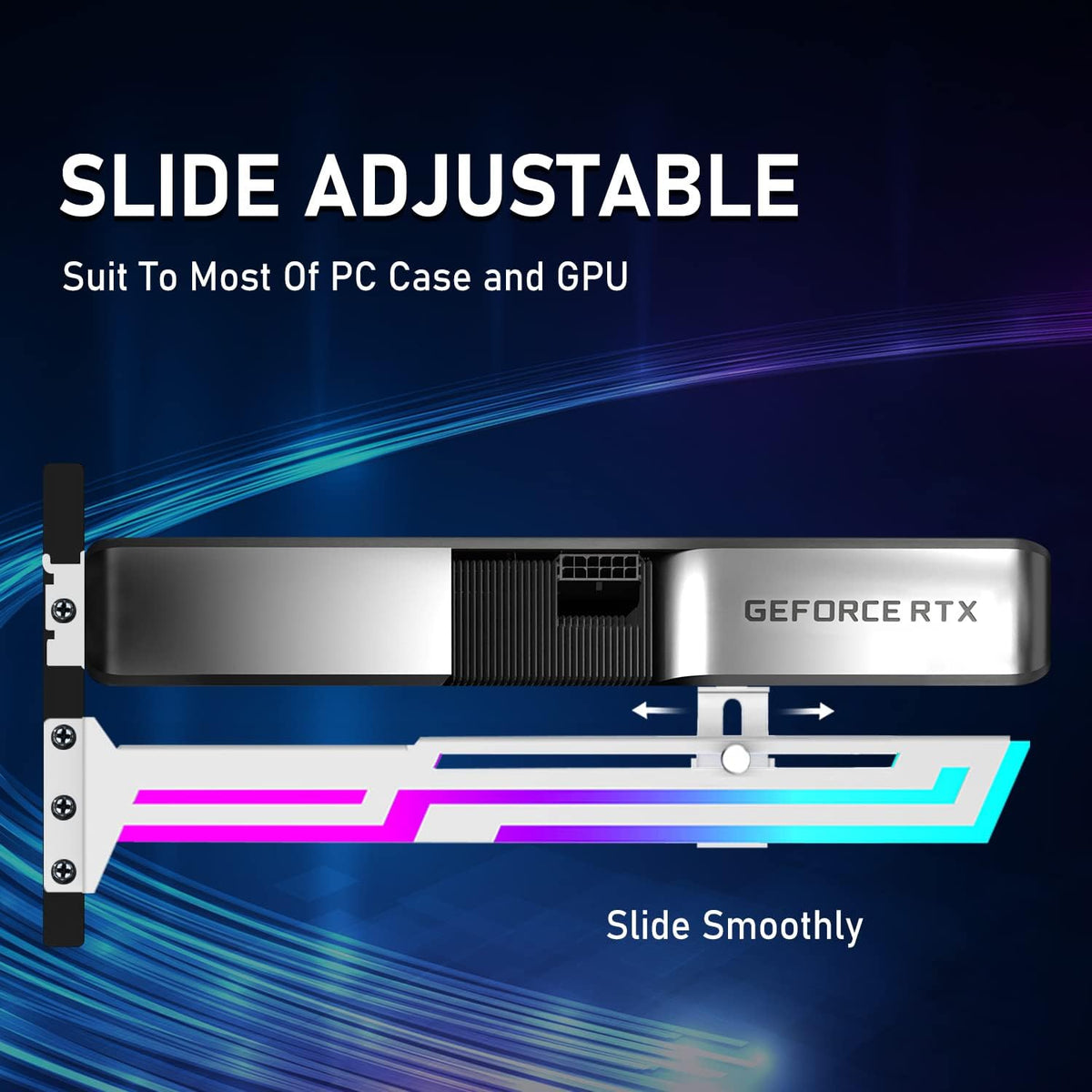 Gpu Rack Amd Rgb NVRADCHUA ARGB GPU Support Bracket, RGB GPU Holder, White - حامل كرت ش ...