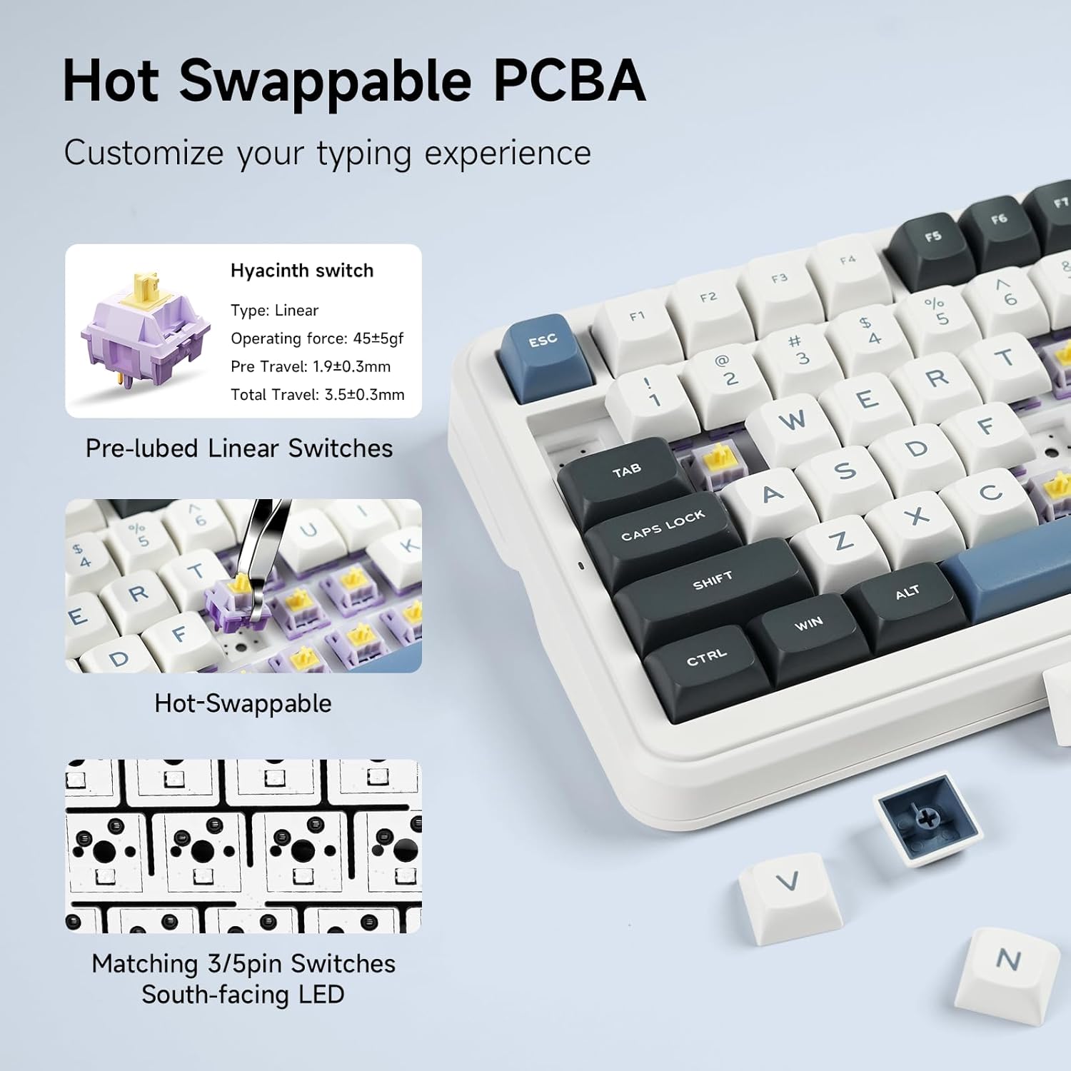 MCHOSE K99 V2 Mountains Gradient Wireless Gasket Mount Mechanical Keyboard - كيبورد ميكانيكي